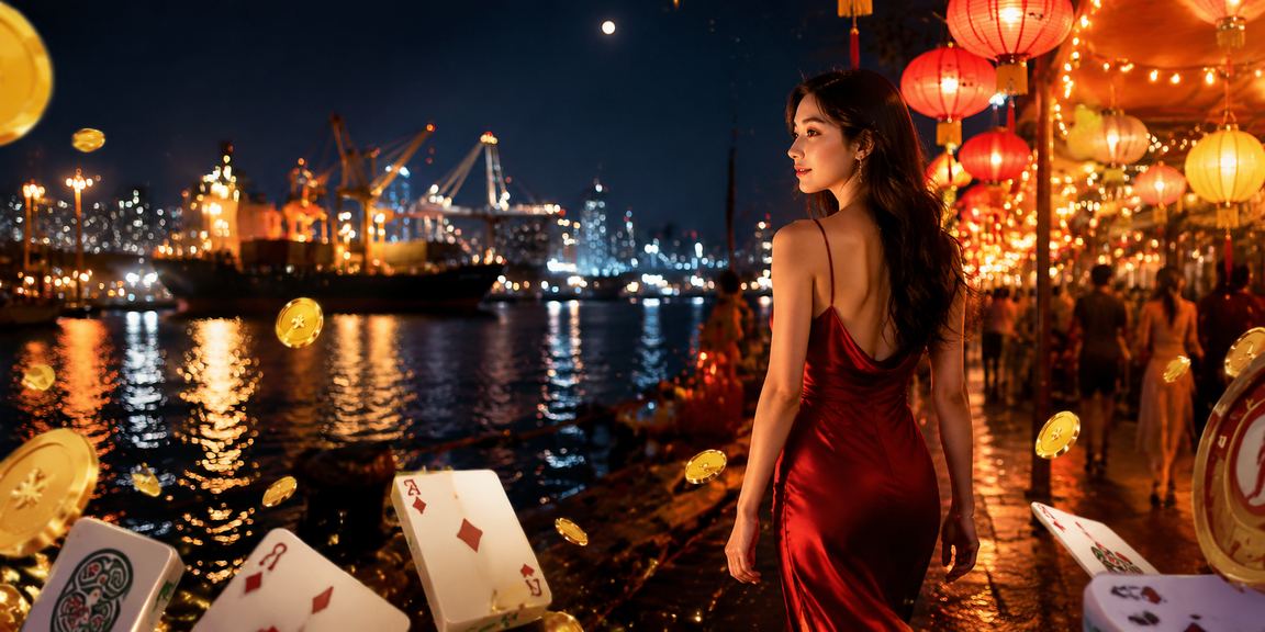 Chợ đêm Hải Phòng minh họa bối cảnh đọc jackpot và trò bài trên di động
